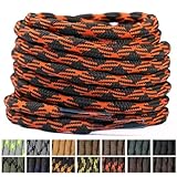 Stepace Runde Schnürsenkel [2 Paar] für Trekkingschuhe Wanderschuhe Arbeitsschuhe - 15 Farben, 5 Länge, 5.5mm Durchmesser Orange Braun-120(2)