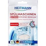 HEITMANN Express Spülmaschinen Reiniger 30g: Reiniger für Geschirr, 3fach aktiv gegen Fett, Kalk, Gerüche, wirkt schon im Kurzprogramm, spart Zeit, Energie und Kosten