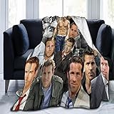 Ryan Reynolds Weiche und bequeme, warme Fleecedecke für Sofa, Bett, Büro, Kniepolster, Bett, Auto, Camping, Strand, Überwurfdecken