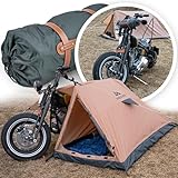MALIHINI Motorrad Zelt [1 Personen-Zelt] Ultraleicht & kompakt, Wasserdichtes Outdoor Zelt für Motorradfahrer & mit Motorradplane | Kompatibel mit Allen Motorrädern | Bikepacking & Camping