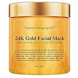 24k Gold Peel Off Maske Anti Falten Anti Aging Gesichtsmaske Gesichtspflege Whitening Gesichtsmasken Hautpflege Facelifting Straffende Maske, 250g
