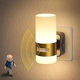 JandCase Nachtlicht Steckdose mit Bewegungsmelder, Nachtlicht Kinder Dimmbar, 3 Modi (Auto/ON/OFF), 3000K Warmweiß, Nachtlicht LED Steckdose für Kinderzimmer, Schlafzimmer, Gang, Küche
