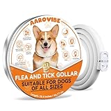 Aarovibe Verstellbares Insektenhalsband für Hunde, natürliche und sichere Formel, sanfte Abwehrwirkung, 65 cm, geeignet für alle Hunde, wasserfest, Schutz bis zu 12 Monate (1 Pack)