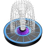 SZMP Solar Springbrunnen für außen 3.5W, 2025 Upgrade Solarbrunnen Teichpumpe Solar mit 8 Effekte, Solar Wasserpumpe Solar schwimmender Fontäne Pumpe für Garten, Vogel-Bad, Teich, Fisch-Behälter
