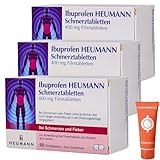 Ibuprofen Heumann Schmerztabletten Kopfschmerzen Fieber Zahnschmerzen Ibu 400 mg I Sparset mit give-away von Pharma Perle (150)