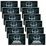 RFID-blockierende Karte, fortschrittlicher, berührungsloser NFC-Debit-/Kreditkartenpassschutz, Brieftaschenschutz, Blocker-Schutz, Schwarz, 12 Pcs Black, Minimalistisch