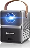 Mini Beamer【Elektrischer Fokus】Beamer WiFi Bluetooth, 15000Lumen 1080P Full HD Tragbarer Klein Beamer, WiMiUS Video Beamer Heimkino Outdoor für Smartphone/Tablet/Laptop/PS5/Xbox/TV Stick Beamer Handy