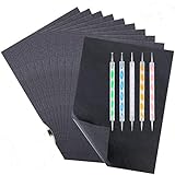 Bohoman 100 Blatt Kohlepapier mit 5 Stck Prgestift Set, A4 Transferpapier, Schwarz Durchschlagpapier, Carbon Papier Pauspapier fr Holz, Papier, Leinwand