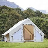 CrownLand Campingzelt für 6–8 Personen, wetterfest, für den Außenbereich, aufblasbares Zelt mit Netzfenstern, wasserdicht, Picknick, Camping, Familientreffen, einfach zu installieren, tragbar mit