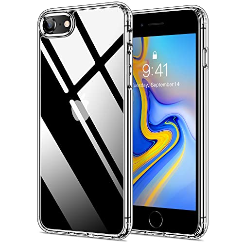 HOOMIL iPhone 8 Hülle, iPhone 7 Hülle [Handwerk Upgraded] [Militärschutz] Handyhülle iPhone 7/8/SE 2020/2022 Hard Case Silikon Handyhülle für iPhone SE 2020 Schutzhülle - Durchsichtig