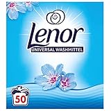 Lenor Waschmittel Pulver, Waschpulver, Vollwaschmittel, 50 Waschladungen, Lenor Aprilfrisch mit Duft von Frühlingsblumen, 3.25kg