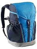 VAUDE Kinderrucksack Jungen & Mädchen Puck 10 Liter in blau, komfortabler Wanderrucksack Kinder, Wetterfester Schulrucksack mit Regenhülle & Lupe, viel Stauraum, Blue/Eclipse