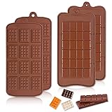 4 Stück Silikonformen Break-Apart Schokoladenformen, Brechbare Schokoladenformen Antihaft-Süßigkeitsformen, antihaftbeschichtet, für Schokolade, Süßigkeiten