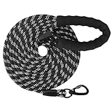 Schleppleine, 5M 10M 20M Schleppleine für Hunde, Robust Hundeleine mit bequemem gepolstertem Griff, Trainingsleine Laufleine für Welpen kleine mittlere große Hunde, Abschließbarer Karabiner (5M)