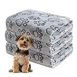 Gorgelly 1 Pack 3 Hundedecke, Weiche Hundedecke Waschbar, Hundedecke Flauschig, Katzendecke Haustierdecke für Kleine Mittlere Hunde Katzen, Sofaschoner für Hunde, Hundedecke Sofa, 60x50cm