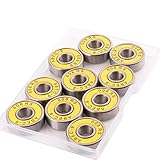 CESFONJER 10 Pcs Skateboard Kugellager | Longboard Kugellager | reibungsfreie Kugellager ABEC 9 für Skateboard, Roller, Inline Skates