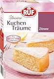 RUF Kuchen Träume Zitrone, Zitronenkuchen traumhaft einfach, mit Puderzucker, Backmischung für einen himmlisch luftig lockeren Kuchen