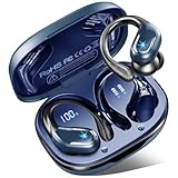 Bluetooth Kopfhörer 5.4 Sport, 75Std Kopfhörer Kabellos Bluetooth, HiFi Stereo Tiefer Bass Wireless Earbud, 4 ENC Noise Cancelling Mic, IP7 Wasserdicht in Ear Ohrhörer mit Ohrhaken, USB-C LED-Anzeige