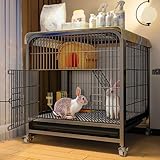 Indoor Kaninchenstall Kleintierstall Geräumiger Laufstall mit Dach ideal für Kaninchen, Frettchen, Chinchillas und Kätzchen