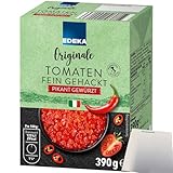 Edeka Originale Tomaten fein gehackt pikant gewürzt (390g Packung) + usy Block