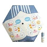 YMKJZLBD Regenschirm Sonnenschirm Sun Regenschirmschutz Uv Fünf Faltbare Tragbare Sonnige Und Regnerische Taschenschirm -06-6 Rippen-5-fach
