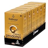 Dallmayr CREMA prodomo Kaffeekapseln Intensität 6/13, kompatibel mit K-fee, EXPRESSI* & Tchibo Cafissimo*, feinster Spitzen-Kaffee, 96 Kapseln (6 x 16 Stück)