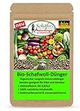 NEU: Bio Schafwolldünger von Schäfer Naturdünger. Mini-Pellets aus deutscher Schurwolle. Universaldünger, Biodünger. Stickstoffreich. 850 g