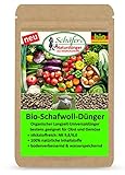 NEU: Bio Schafwolldünger von Schäfer Naturdünger. Mini-Pellets aus deutscher Schurwolle. Universaldünger, Biodünger. Stickstoffreich. 850 g