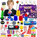 Mekkyes Zauberkasten - 80+ Zaubertricks Set für Kinder mit Zauberstab und Vielen Weiteren Utensilien, Lerne Einfach Zaubertricks und Illusionen, Spielzeug Geschenke für Kinder ab 6 Jahren