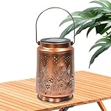 Kolibri Laterne, Solar-Gartenleuchte Für Außenbereich Mit Effizienter Beleuchtung, Vintage Design Deko Außenleuchte Für Wandern Und Gartenbeleuchtung