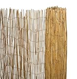 Sichtschutz Matte aus Schilf blickdicht - 500 x 150 cm - Schilfrohr Windschutz Zaun natur wetterfest - Balkon Gartenzaun Verkleidung Schilfmatte Strohmatte Sichtschutzzaun