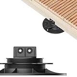 10x LANGFIT® Stelzlager 'M' für Terrassendielen – Stufenlos höhenverstellbar von 18-36mm – Für Unterkonstruktionen aus Holz, WPC, Alu – Made in Germany