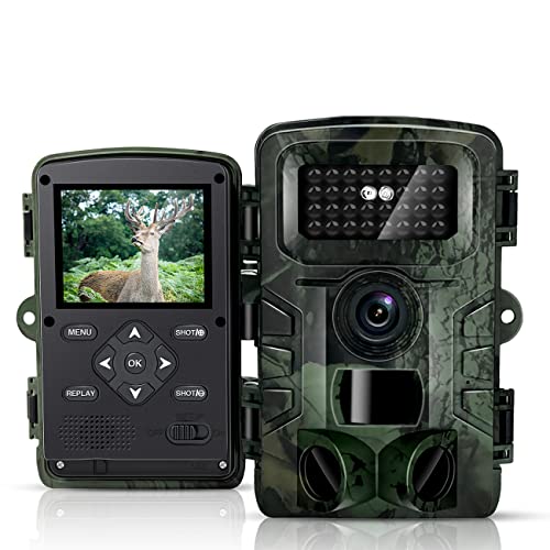 HAZA Wildkamera, 36MP HD Wildkameras 2.4' LCD-Bildschirm mit Video Wildtierkamera mit Bewegungsmelder Nachtsicht Draussen Fotofallen Kamera aufzeichnung Tiere tierbeobachtungskamera Nachtsichtkamera