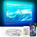 KANTUTOE TV LED Hintergrundbeleuchtung, 6 M LED-Streifen für 65-85 Zoll TV, Musik Sync Farbe wechselnde TV-Lichter mit APP und Fernbedienung USB Powered LED-Lichter für Zimmer