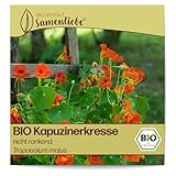 Samenliebe BIO Kapuzinerkresse Samen alte Sorte nicht rankend 10 Samen samenfestes Blumen Saatgut für Garten Freiland und Balkon BIO Blumensamen