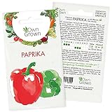 Paprika Samen: Premium Paprika Saatgut für die Anzucht von ca. 40 Paprika Pflanzen – Gemüse Samen für Garten und Hochbeet – Samen Gemüse – Gemüsepaprika – Samen Paprika – Gemüse Saatgut von OwnGrown