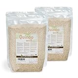 Naturacereal Quinoa Weiß 2kg - Umfangreiche Proteinquelle, Reich an Nährstoffen, Glutenfrei, Reich an Ballaststoffen - Ideal für Vegetarier, Veganer & Sportler