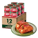 [Korean Street] Halmoni Canned Kimchi (160g x 12)- Koreanisch fermentierter Kimchi, 100% Vegan, Ohne MSG oder Künstliche Konservierungsstoffe, Authentischer Geschmack nach Großmutters Rezept