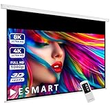 ESMART Professional MIMOTO Motor-Leinwand 258 cm Bild 221 x 125 cm (100') 16:9 | Programmierbare Fernbedienung | Heimkino elektrische Beamer Projektionsleinwand Motor Leinwand LCD LED