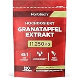 Granatapfelextrakt 11,250mg | 120 Vegane Tabletten | 40% Ellagsäure (45:1 Extrakt) | Hochdosiert | von Horbaach