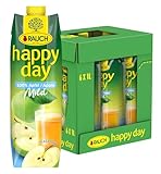 Rauch Happy Day Apfel mild | sanft und säurearm | die milde Erfrischung | hoher Calciumgehalt | 6x 1l Tetra Prisma