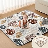 Vahlbeste Krabbelmatte Baby Faltbar, Verdickte Krabbeldecke für Baby 127x127cm, Anti Rutsch Matte, Maschinenwaschbare, Baby Play Mat für Laufgitter, Spielmatte Baby Faltbar, Design im Bohème-Stil