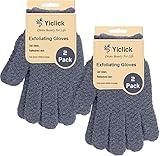 Yiclick 4 Stück Peelinghandschuh Peeling Handschuhe - Exfoliating Gloves, Körperpeeling Peeling Körper Gesicht, Badeschwamm, Duschschwamm, Peeling Luffa Schwamm Waschlappen Rückenbürste Badezubehör