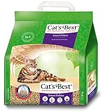 Cat's Best Smart Pellets, 100 % pflanzliche Katzenstreu, innovative Klumpstreu für Katzen aus antihaftenden Aktiv-Holzfasern – stoppt das Heraustragen, 5 kg/ 10 l