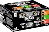 Crave Adult Hundenassfutter in Pastete, 6 Dosen, 6x400g – Hundefutter nass in 3 verschiedenen Varietäten hergestellt mit 100 Prozent natürlichem Protein ohne Zusatz von Getreide