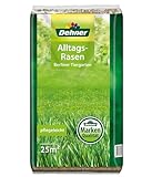 Dehner Rasen Saatgut, Alltags-Rasen Berliner Tiergarten, Mischsaatgut pflegeleicht, Neusaat, 750 g, für ca. 25 qm