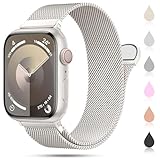 OULUOQI Ersatzarmband Kompatibel mit Apple Watch Armband 41mm 40mm 38mm 46mm 45mm 44mm 42mm Damen Herren, Einstellbar Metall Armbänder aus Edelstahl für iWatch Series Se Ultra 10 9 8 7 6 5 4 3 2 1