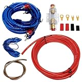 10GA Kfz Verstärker Kabelsatz,Subwoofer Kabel Set Endstufe Kabel, Car Audio Wire 4,5M für Car-Audio-Modifikation