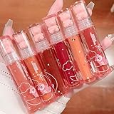 EONFAVE Liquid Lippenstift Set, 6 Colors Lipstick Makeup Kit, Glänzender Lipgloss Langlebig, Nicht Verblassend, Hydrating Mirror Lip Glaze fur Wasserdicht, Verleiht den Lippen Farbe