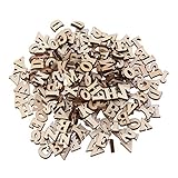 Artibetter 200pcs Holz-Alphabet Verzierung Holzbuchstaben für Kunsthandwerk DIY Dekoration Displays 15mm